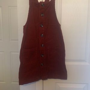 Corduroy overall dress